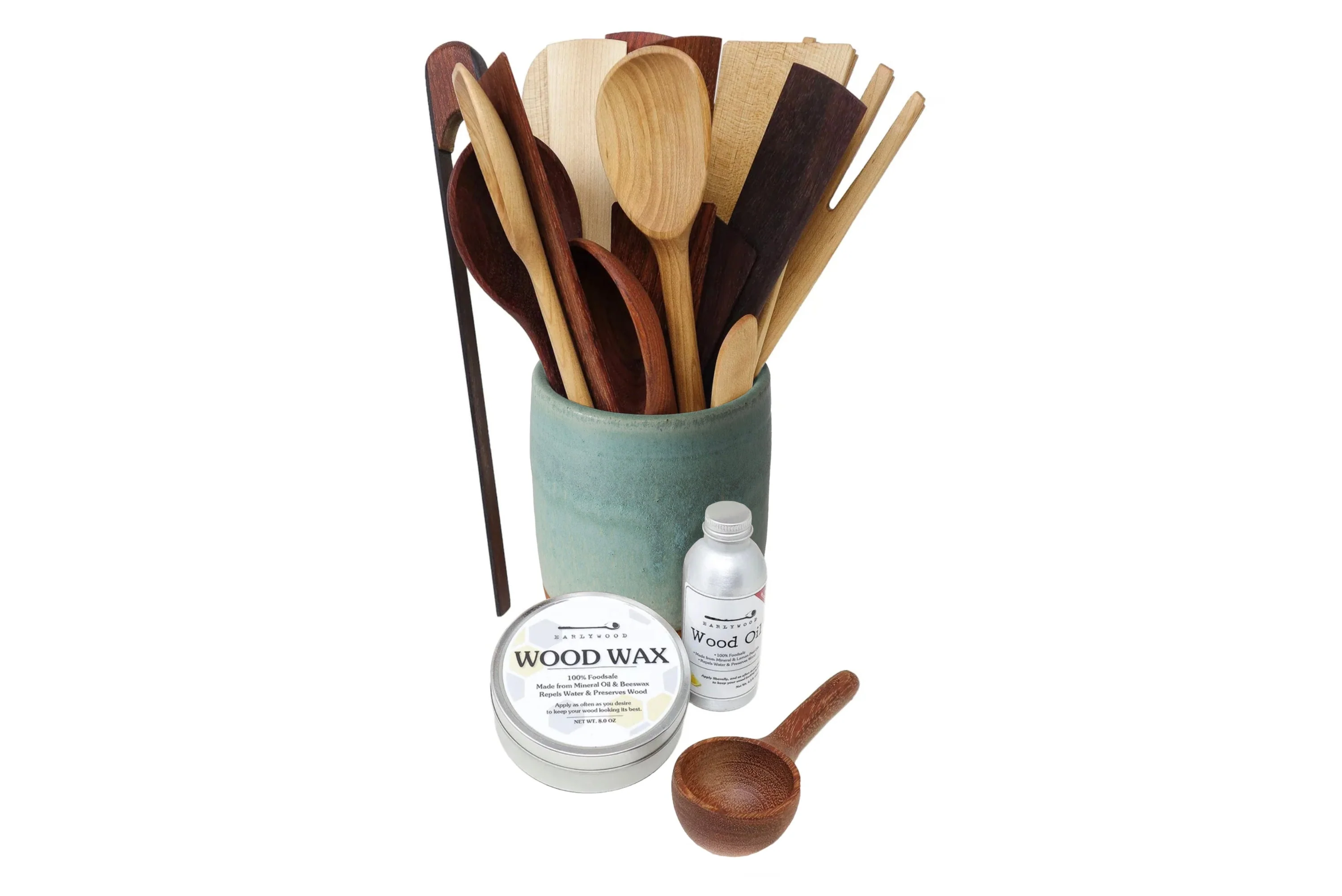 wooden kitchen utensils